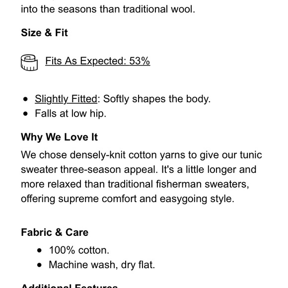 L.l.bean Women’s Signature Cotton Fisherman’s Sweater Rope with Side Zippers - Picture 7 of 7